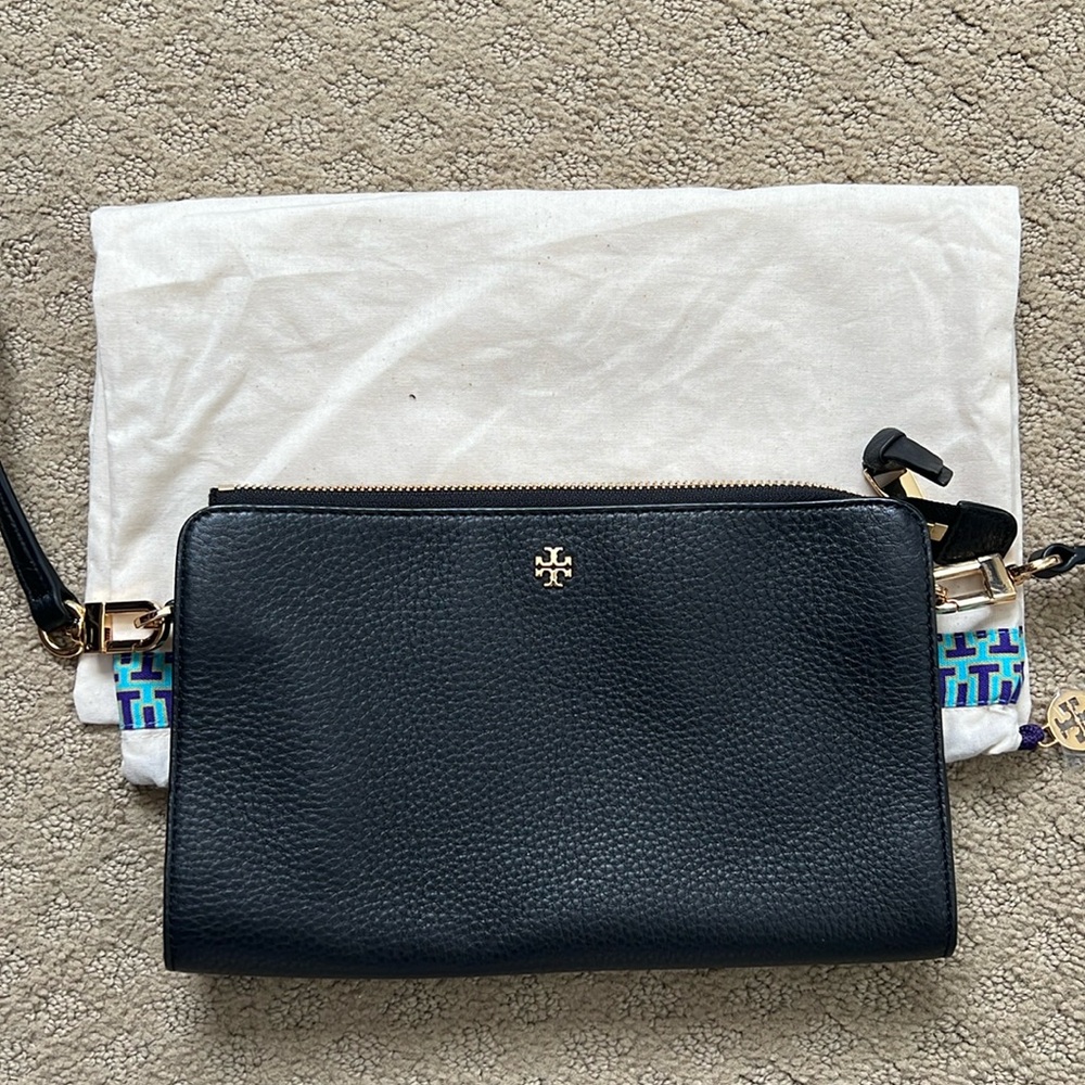 Tory Burch Robinson wallet on strap